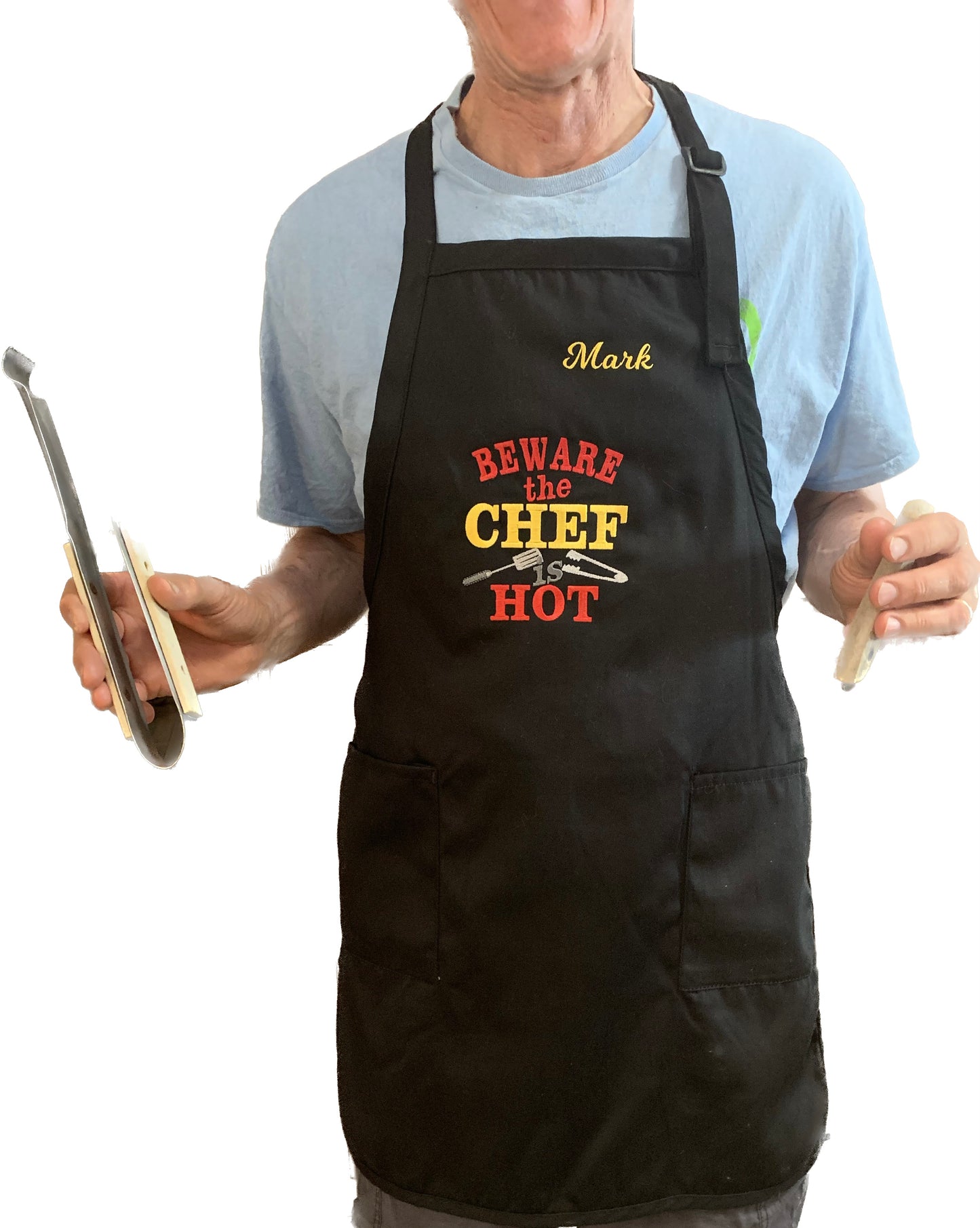 Personalized Black BBQ Apron