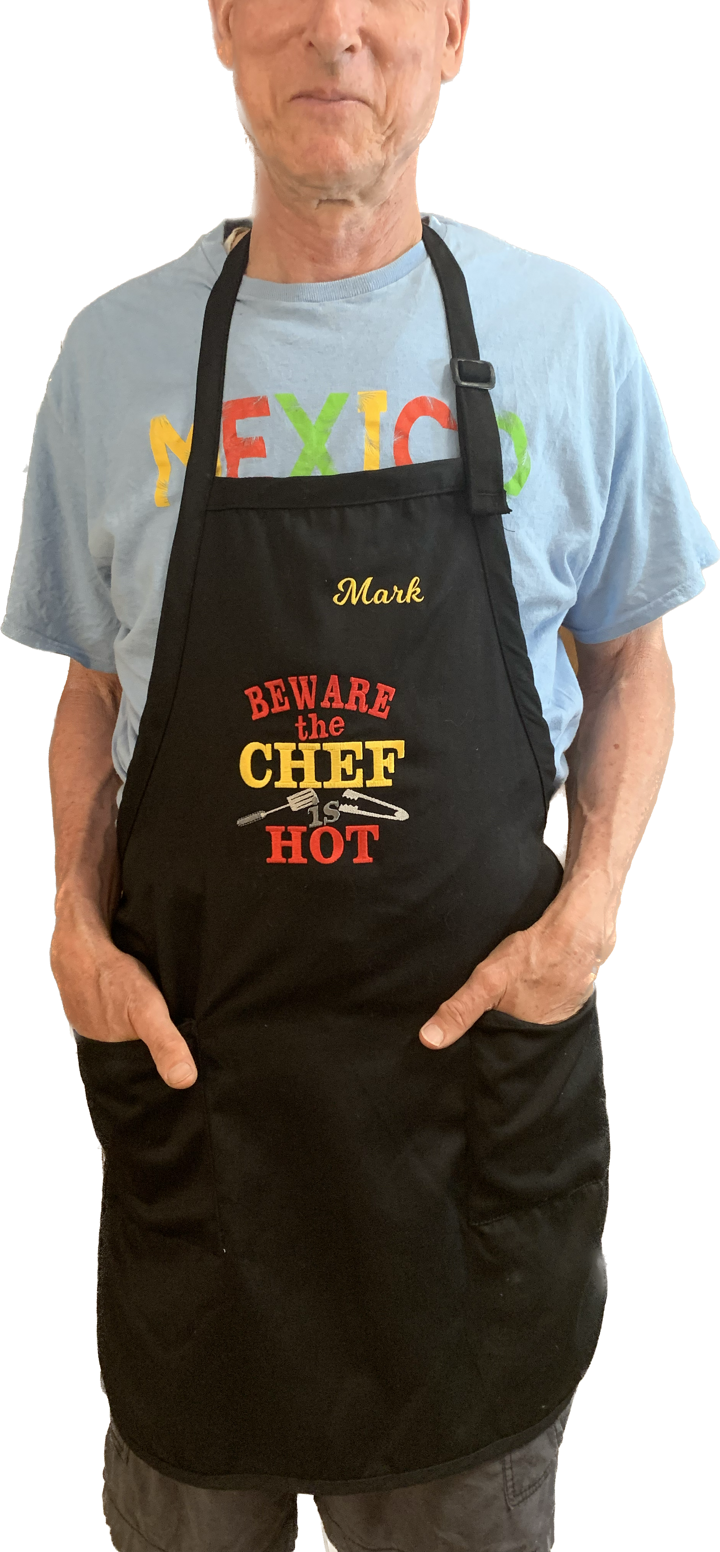 Personalized Black BBQ Apron