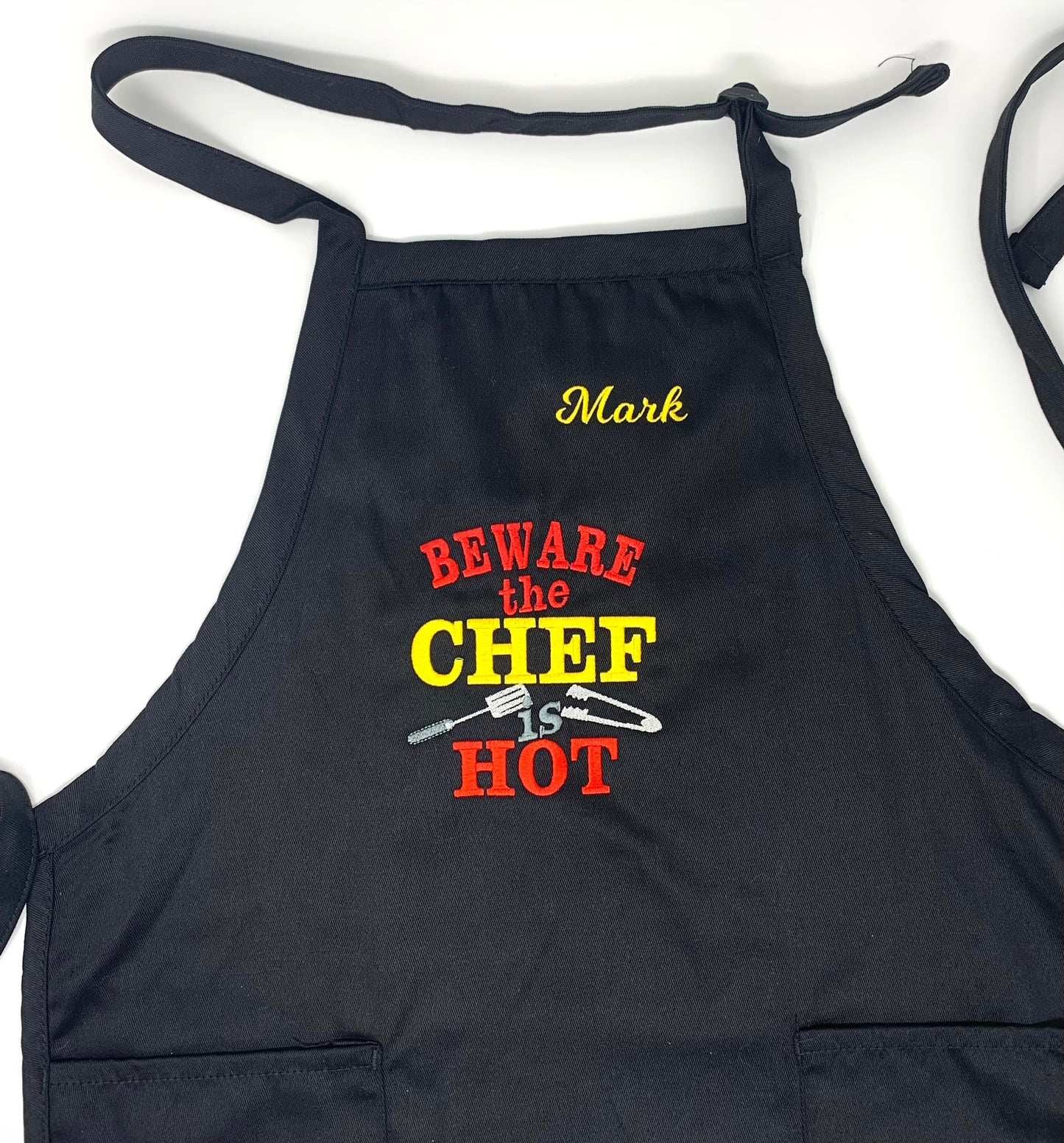 Personalized Black BBQ Apron