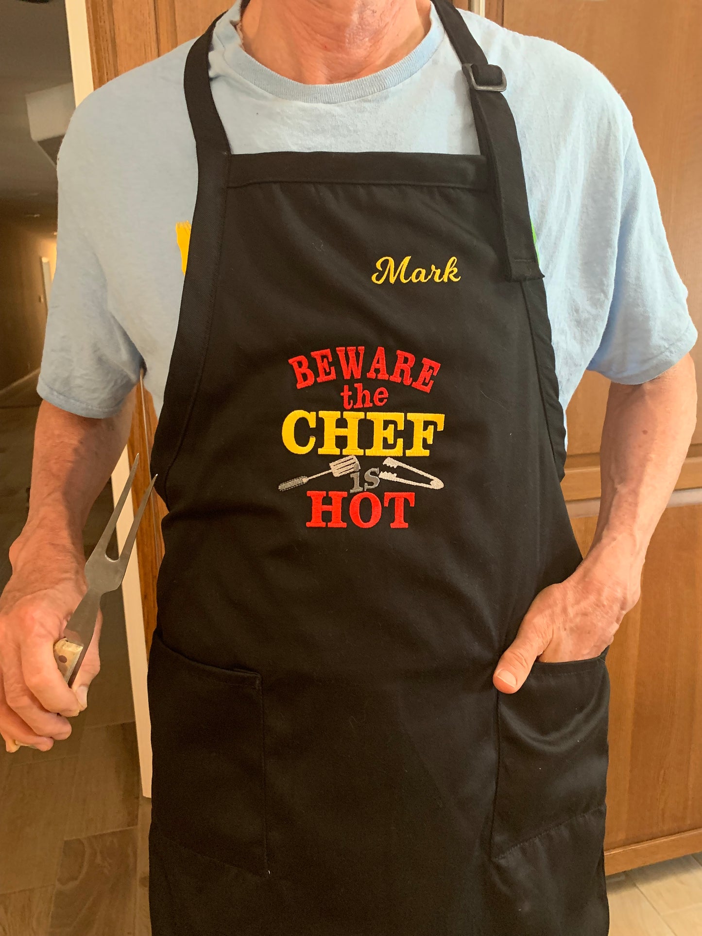 Personalized Black BBQ Apron