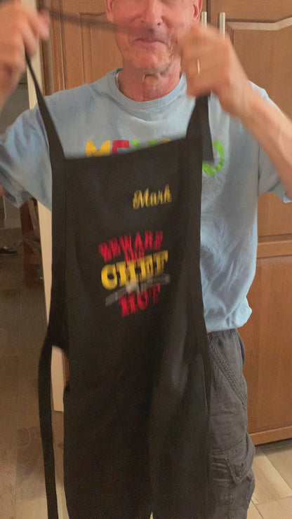 Personalized Black BBQ Apron