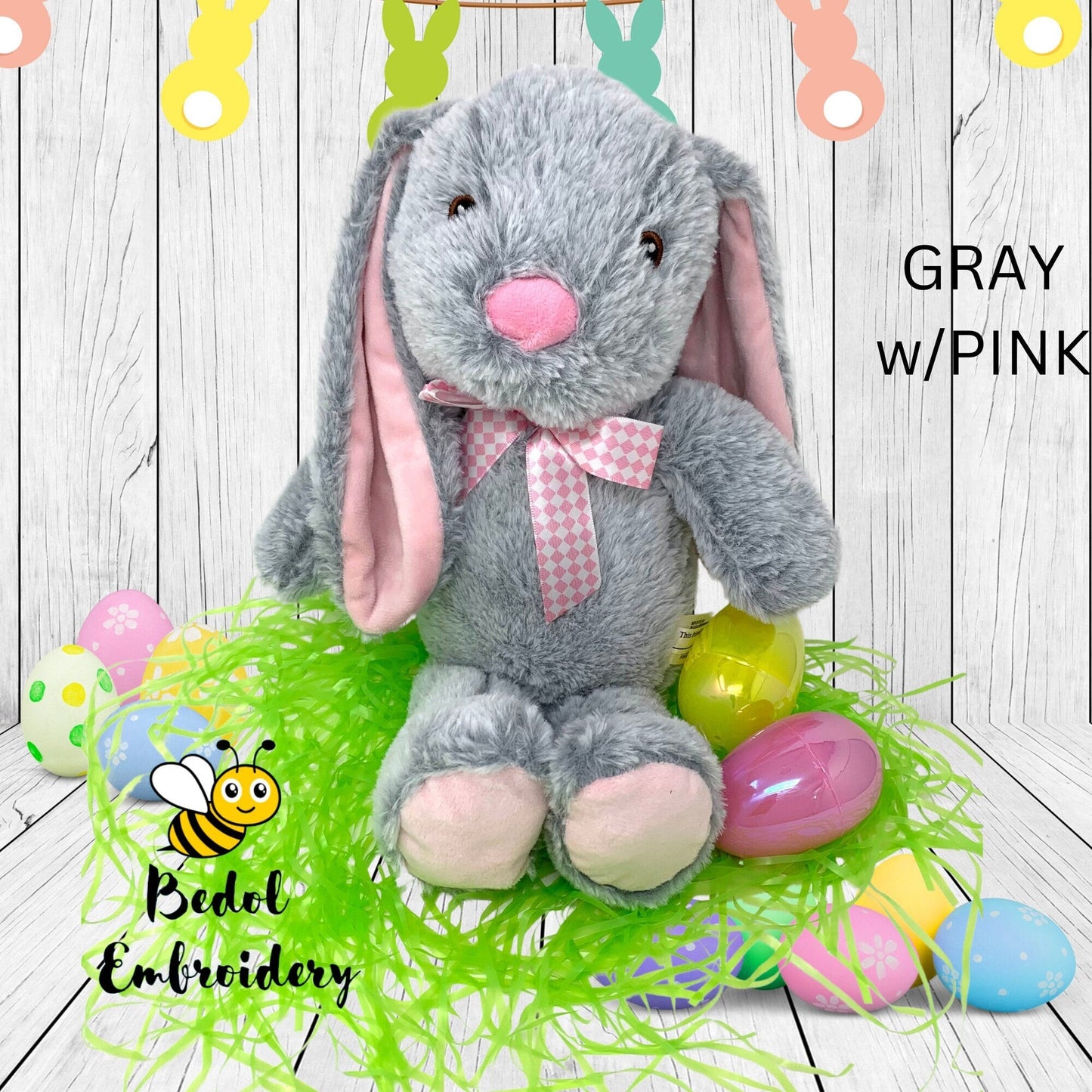 Easter Spring Bunny, Custom Personalization, Plush Bunny, Easter Basket Gift, Child’s name