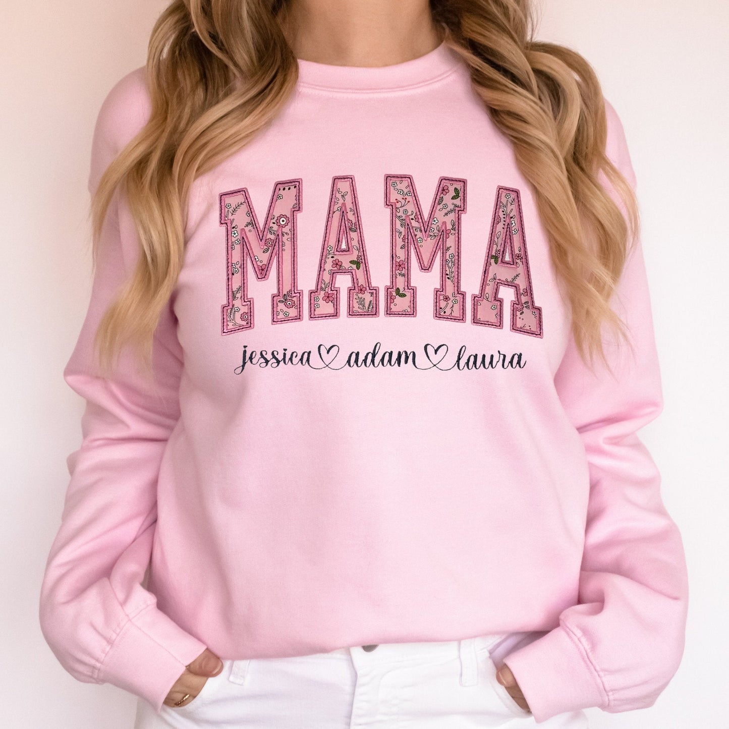 Personalized MAMA applique sweatshirt
