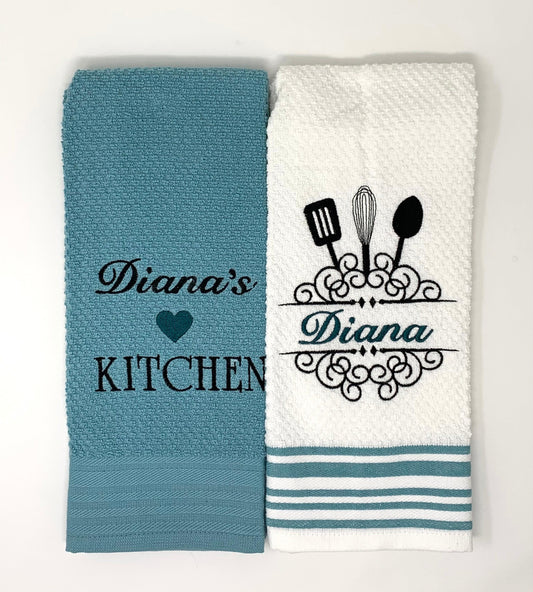 Personalized Kitchen Towel Set